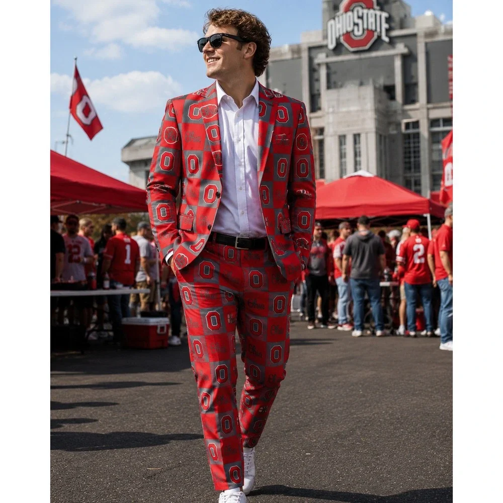 Tellum + Chop Ohio State Suit 42 Jacket 38x36 Pants Game Day Tailgate NWT